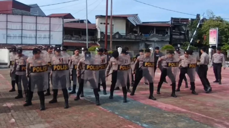 Polres Nias Selatan Gelar Pelatihan Dalmas Gabungan Personel