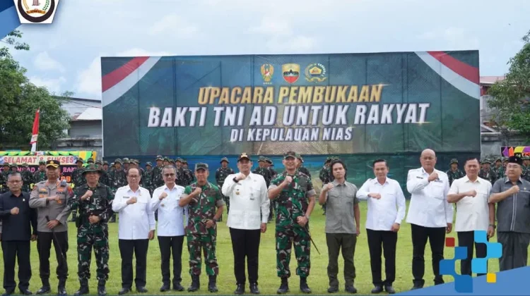 Bupati Nisel Hadiri Upacara Pembukaan Karbak TNI AD 2026 di Kepulauan Nias