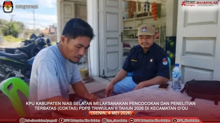 KPU Nisel Laksanakan Coktas PDPB Triwulan II Tahun 2026