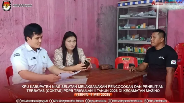 KPU Nisel Laksanakan Coktas PDPB Triwulan II Tahun 2026