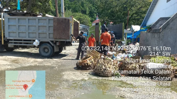 Pasar Jepang Telukdalam Kini Bersih Dari Tumpukan Sampah