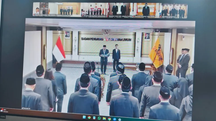 Bawaslu Lantik Pejabat Administrasi dan Fungsional Secara Daring
