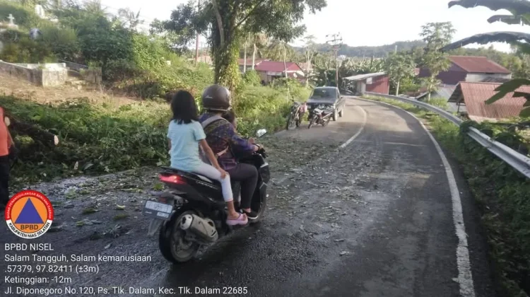 BPBD Nisel dan Masyarakat Gerak Cepat Tangani Pohon Tumbang