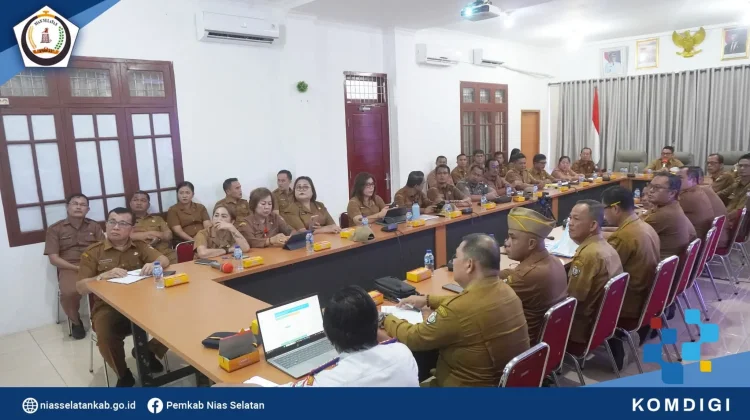 Sekda Nias Selatan Pimpin Rapat Koordinasi OPD