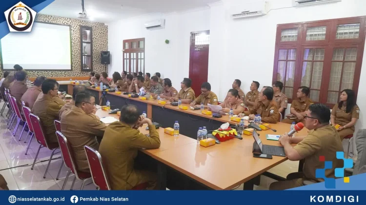 Sekda Nias Selatan Pimpin Rapat Koordinasi OPD