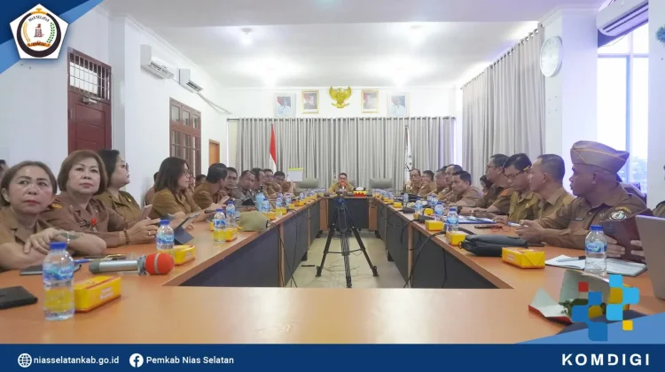 Sekda Nias Selatan Pimpin Rapat Koordinasi OPD