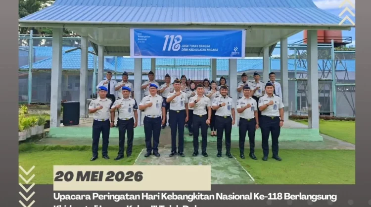 Petugas dan Warga Binaan Lapas Ikuti Upacara Harkitnas