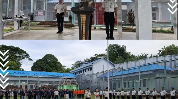Petugas dan Warga Binaan Lapas Ikuti Upacara Harkitnas
