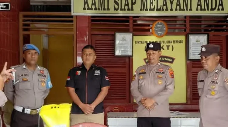 Polres Nias Selatan Santuni Nelayan Lumpuh Kurang Mampu
