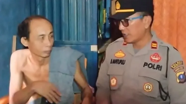 Polres Nias Selatan Santuni Nelayan Lumpuh Kurang Mampu