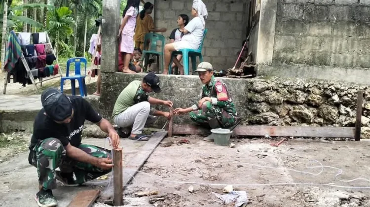 Pembangunan RTLH di Nisel Melalui Program Karya Bakti TNI