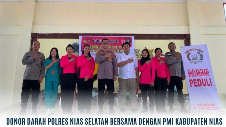 Polres Nias Selatan Gelar Aksi Donor Darah