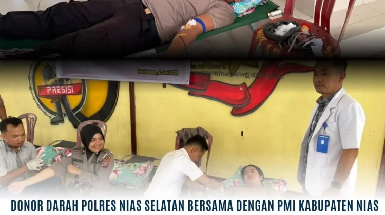 Polres Nias Selatan Gelar Aksi Donor Darah