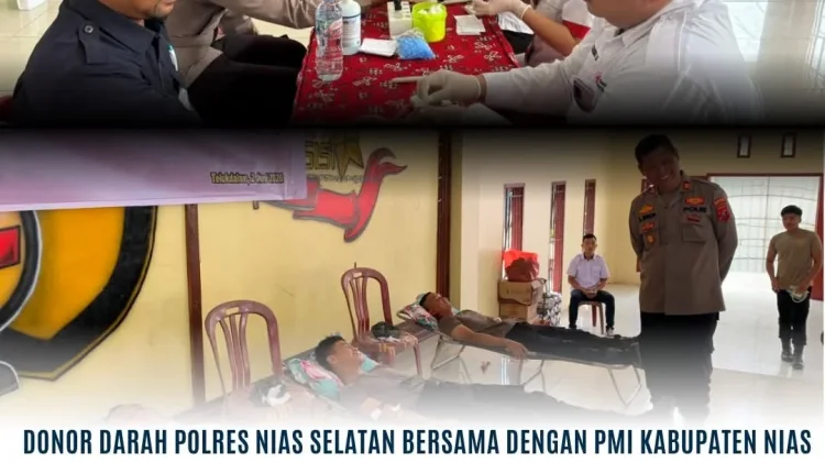 Polres Nias Selatan Gelar Aksi Donor Darah