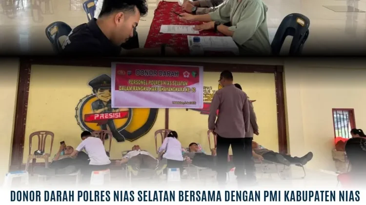 Polres Nias Selatan Gelar Aksi Donor Darah