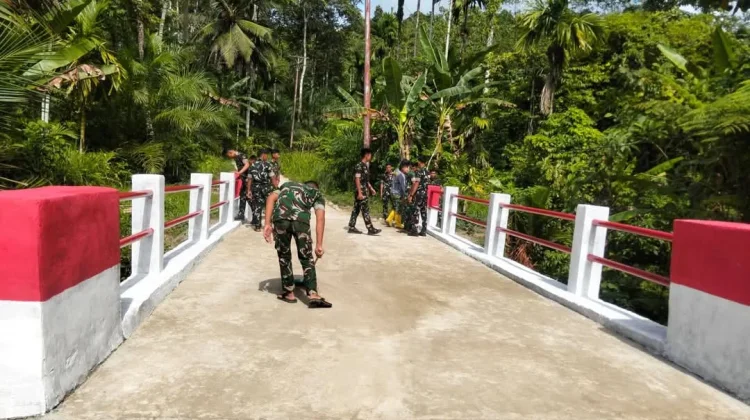 Satgas Karya Bakti TNI Rampungkan Tiga Jembatan di Nias Selatan