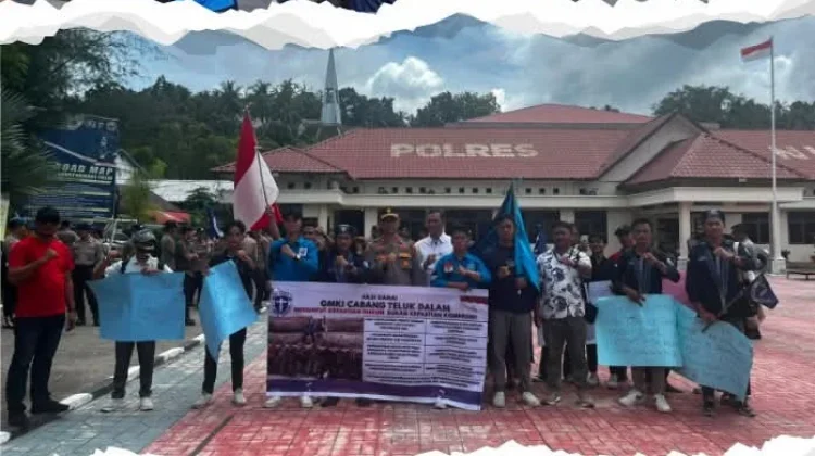 Polres Nias Selatan Kawal Aspirasi Mahasiswa GMKI