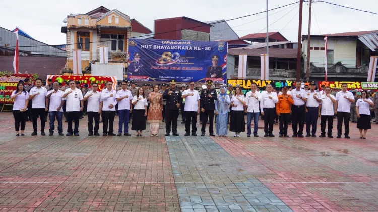 Suasana Akrab Terjalin pada Peringatan HUT Bhayangkara ke-80 Polres Nisel