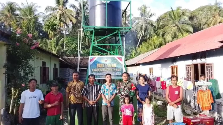 Karya Bakti TNI AD Rampungkan Pembangunan Sumur Bor Air Bersih di Desa Marit Baru