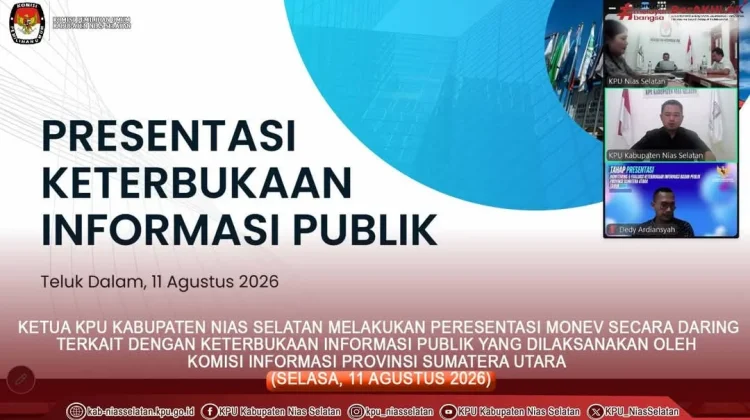 KPU Nisel Ikuti Monev Keterbukaan Informasi Publik (KIP) Sumut