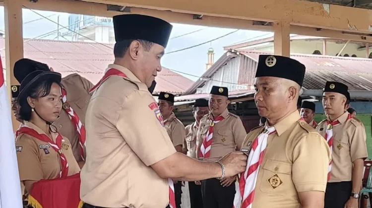 Wabup Nisel Lantik Pengurus Kwartir Ranting Gerakan Pramuka Kepulauan Batu