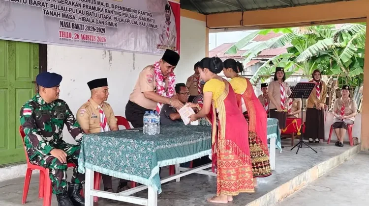 Wabup Nisel Lantik Pengurus Kwartir Ranting Gerakan Pramuka Kepulauan Batu