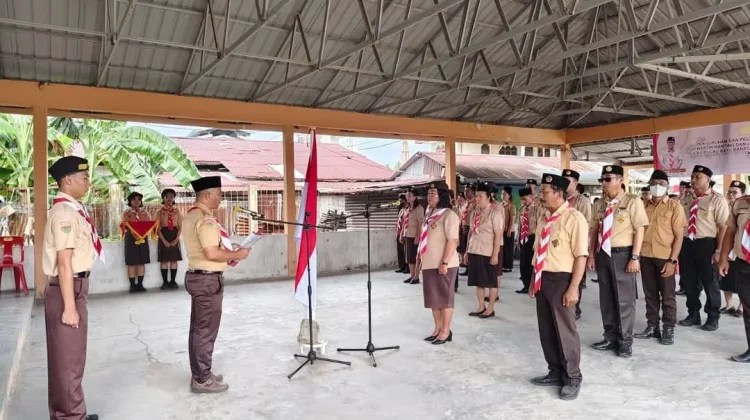 Wabup Nisel Lantik Pengurus Kwartir Ranting Gerakan Pramuka Kepulauan Batu