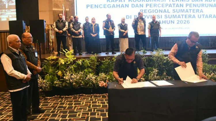 Bupati Nisel Hadiri Rakor Teknis dan Advokasi Penurunan Stunting Regional Sumut