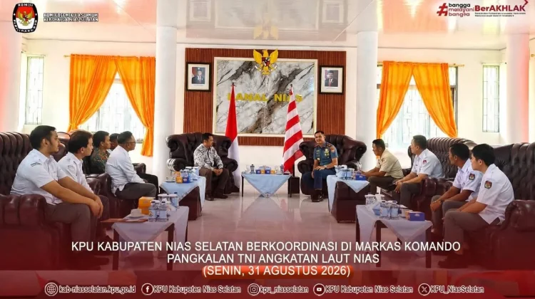 KPU Nias Selatan Koordinasi dengan Lanal Nias untuk PDPB