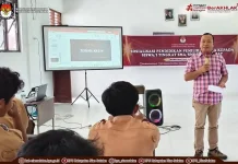 KPU Nisel Sosialisasi Pendidikan Pemilih Pemula di SMK Swasta Bhakti Luhur