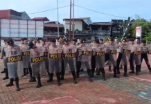 Polres Nias Selatan Gelar Pelatihan Dalmas Gabungan Personel