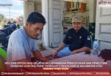 KPU Nisel Laksanakan Coktas PDPB Triwulan II Tahun 2026