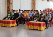 Momen Pelepasan Tim Voli Pelajar Putra Nias Selatan Bertanding di Raja Inal Cup III