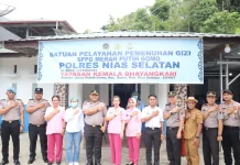 Polres Nias Selatan Distribusikan Makan Bergizi di Gomo