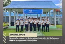 Petugas dan Warga Binaan Lapas Ikuti Upacara Harkitnas