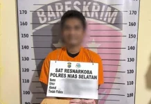 Polres Nias Selatan Tangkap Pengedar Sabu di Maniamolo