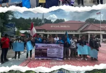 Polres Nias Selatan Kawal Aspirasi Mahasiswa GMKI