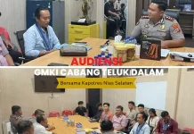 Kapolres Nias Selatan Terima Audiensi Pengurus GMKI