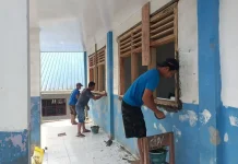 Rehab Tiga Gedung SMP di Nisel Melalui Karya Bakti TNI Terus Berlanjut
