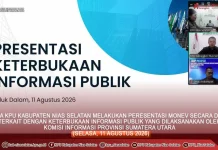 KPU Nisel Ikuti Monev Keterbukaan Informasi Publik (KIP) Sumut