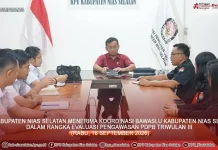 Rakor KPU dan Bawaslu Nisel Bahas Evaluasi PDPB TW III Tahun 2026