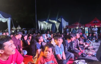 Ribuan Warga Padati Nobar Argentina Melawan Mesir di TVRI Sumbar
