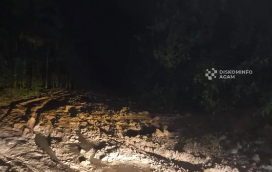 Longsor Tutup Total Ruas Jalan Simpang BK Koto Alam–Sitanang Kaciak