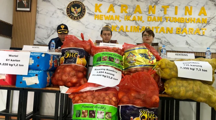 Potret Puluhan Ton Pangan Ilegal di Pontianak