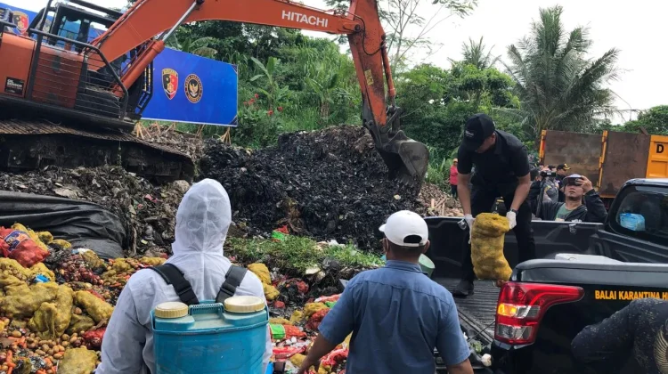 Penampakan Puluhan Ton Pangan Ilegal Dimusnahkan