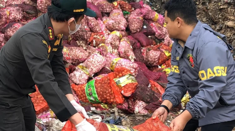 Penampakan Puluhan Ton Pangan Ilegal Dimusnahkan