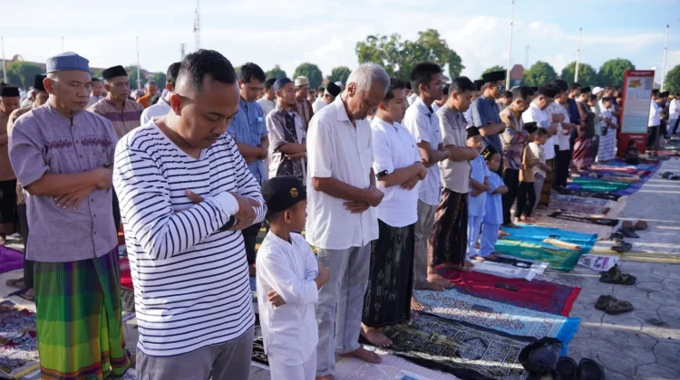 Pelaksanaan Ibadah Salat Idulfitri 1447 H di Alun-alun Pancasila Kebumen