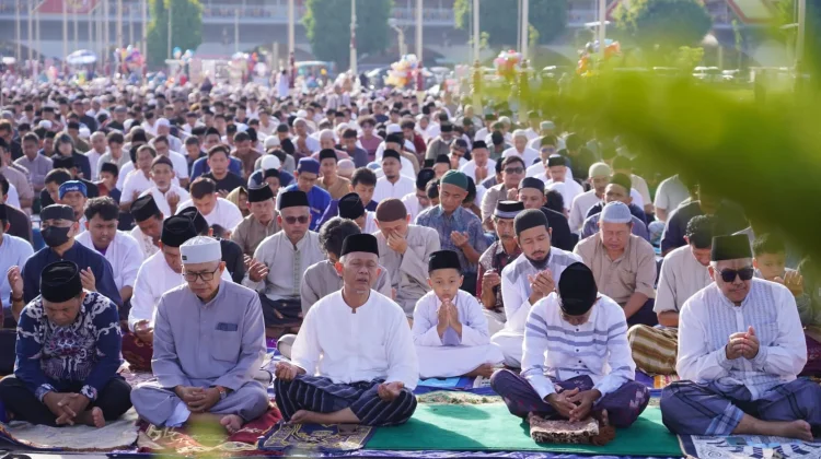 Pelaksanaan Ibadah Salat Idulfitri 1447 H di Alun-alun Pancasila Kebumen