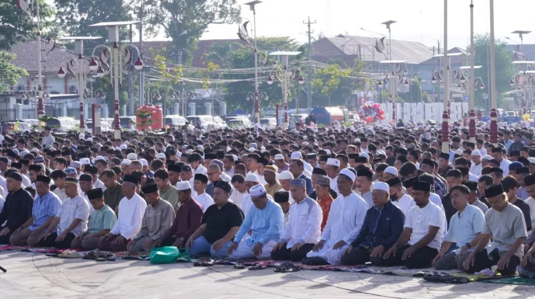Pelaksanaan Ibadah Salat Idulfitri 1447 H di Alun-alun Pancasila Kebumen