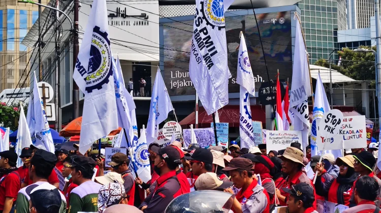 Buruh GSPMII Suarakan UU Ketenagakerjaan dan Tolak Upah Murah